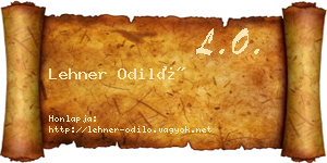 Lehner Odiló névjegykártya